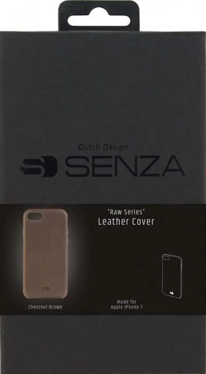 Senza Apple iPhone 6/6s Hoesje - Chestnut Brown - Echt Leer