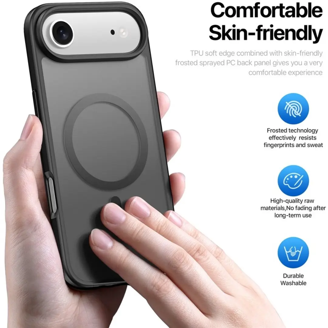 Dux Ducis Yind Series Hoesje iPhone Air - Mat Transparant - Zwart
