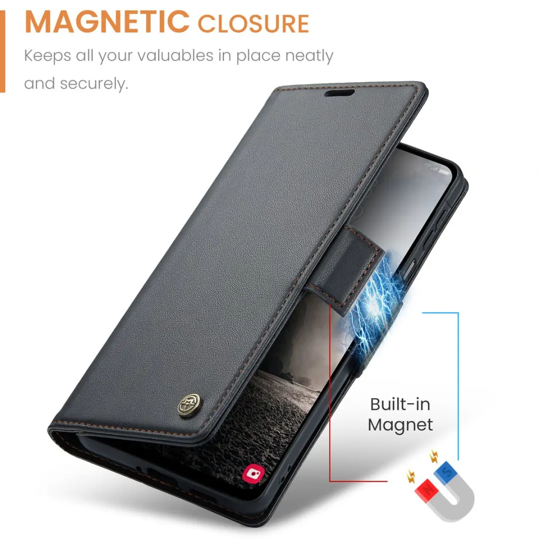 Caseme Wallet Case Galaxy A17 - RFID & Magneetsluiting - Zwart