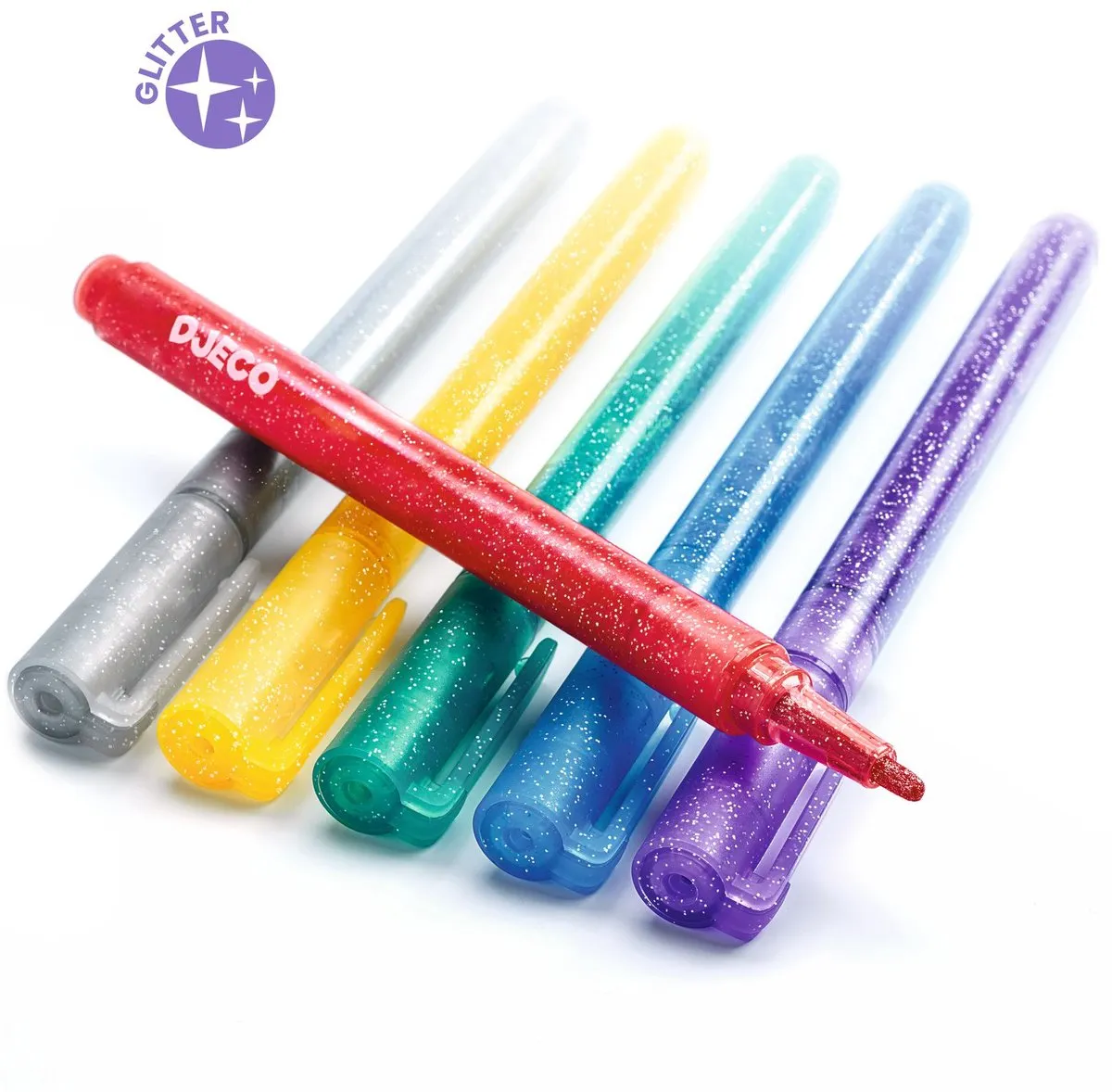 Djeco Glitter Markers Classic DJ08871 - 6 Kleuren