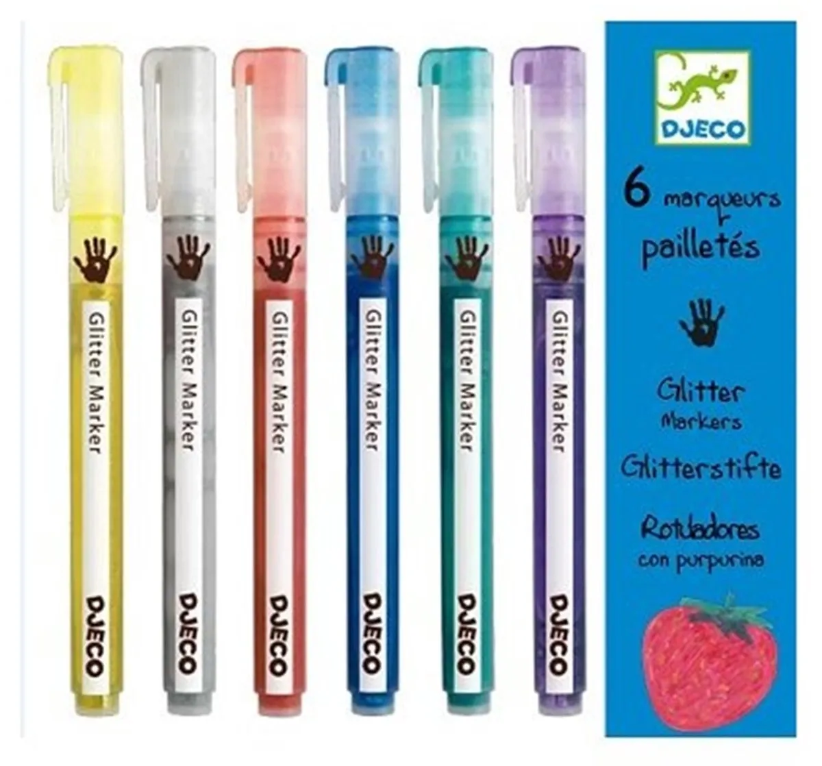 Djeco Glitter Markers Classic DJ08871 - 6 Kleuren
