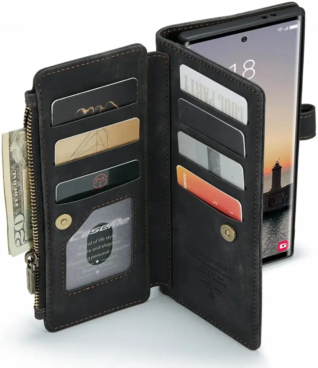 Caseme C30 Hoesje Samsung Galaxy S24 Ultra - Zwart