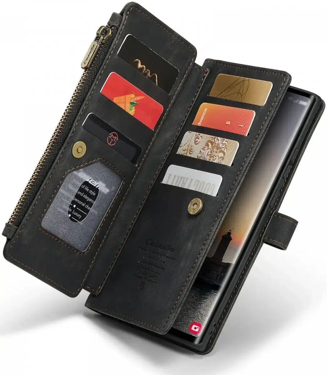 Caseme C30 Hoesje Samsung Galaxy S24 Ultra - Zwart