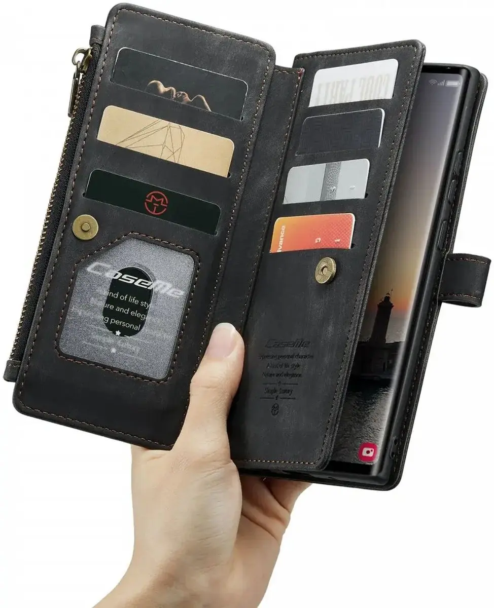 Caseme C30 Hoesje Samsung Galaxy S24 Ultra - Zwart - afbeelding 6 van 6