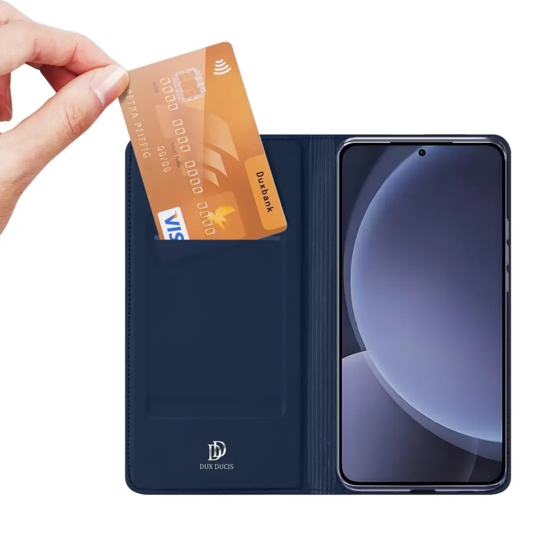 Dux Ducis Samsung Galaxy S25 Slim Bookcase Hoesje - Blauw - afbeelding 6 van 6
