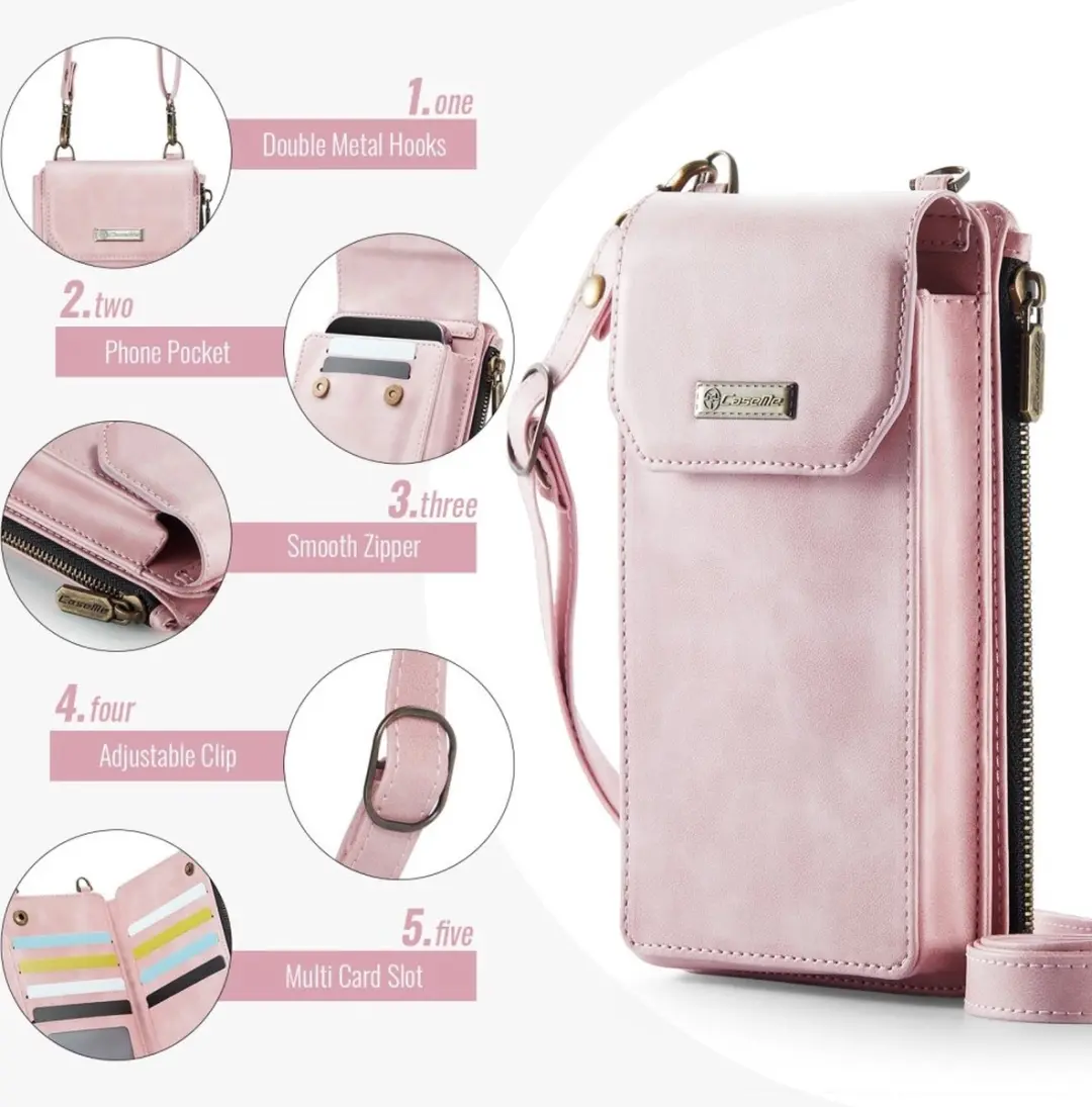 Caseme Me40 Crossbody Telefoontasje - Roze