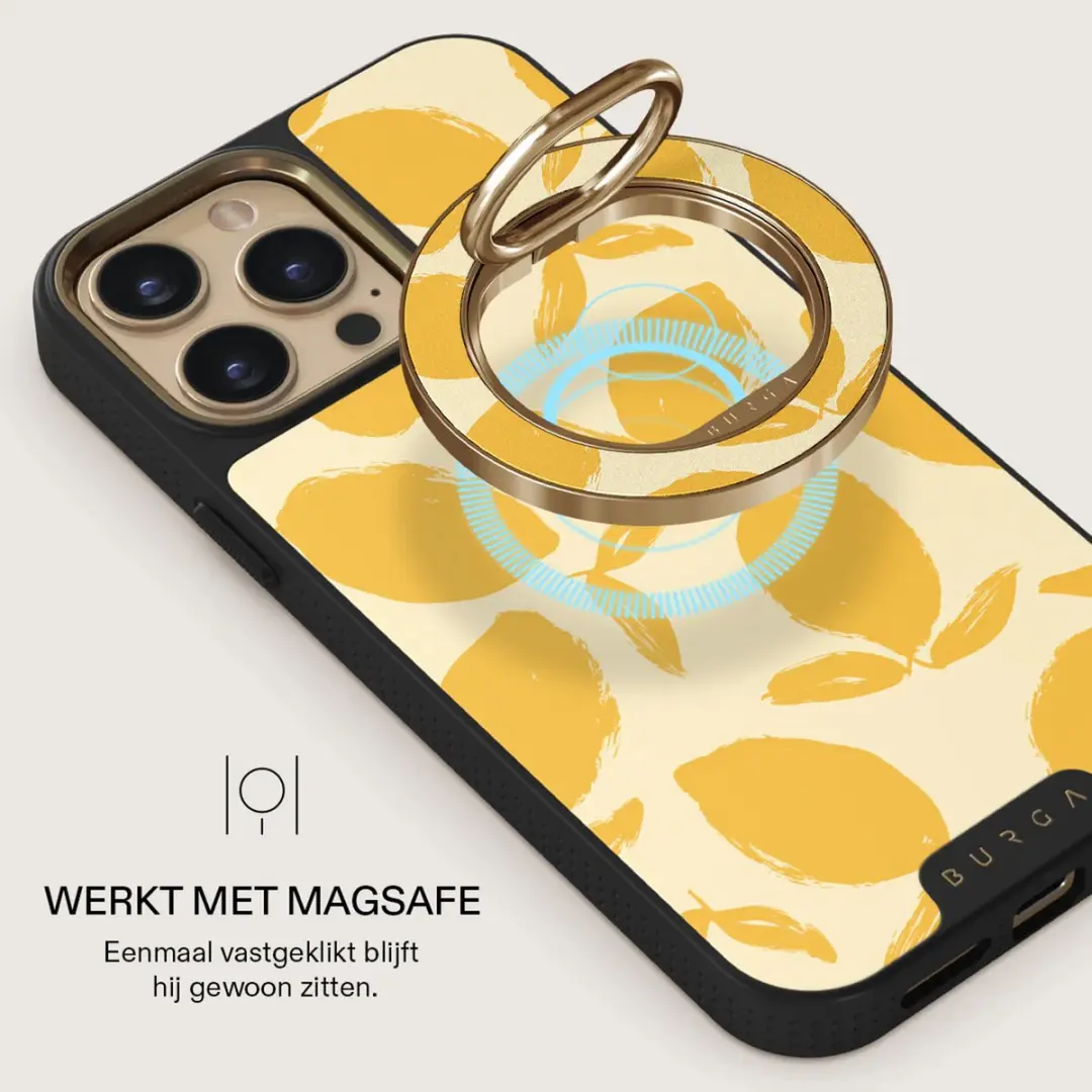 Burga Magnetic Ringholder Gold - Lemon Tart - MagSafe