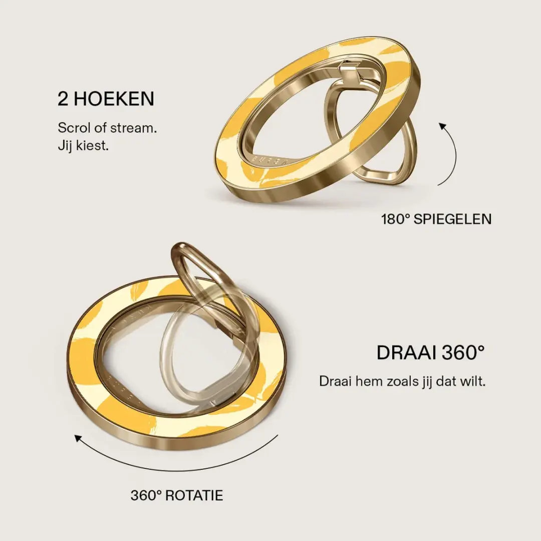 Burga Magnetic Ringholder Gold - Lemon Tart - MagSafe