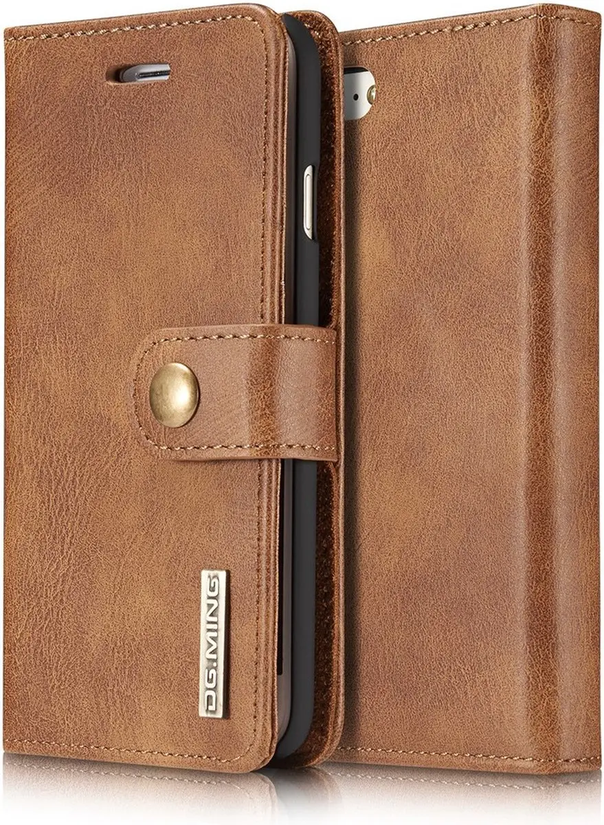 DG.MING iPhone X/Xs Hoesje 2-in-1 Book Case - Bruin
