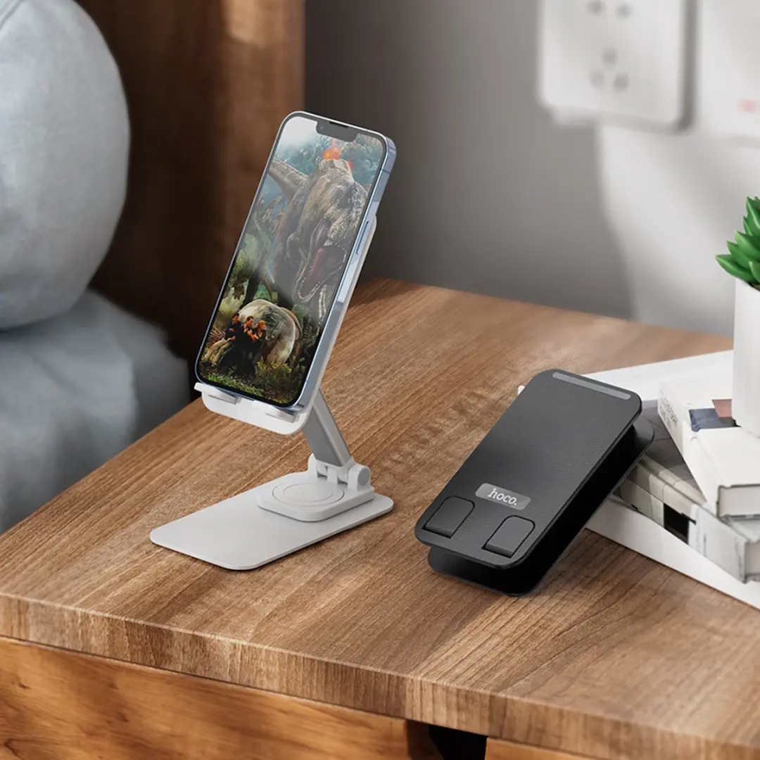 Hoco Telefoonhouder Verstelbaar Opvouwbaar Wit