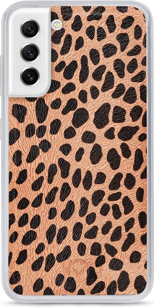 Mobilize Hoesje Samsung Galaxy S21 FE Luipaard Donker Groen - 4 Pasjes
