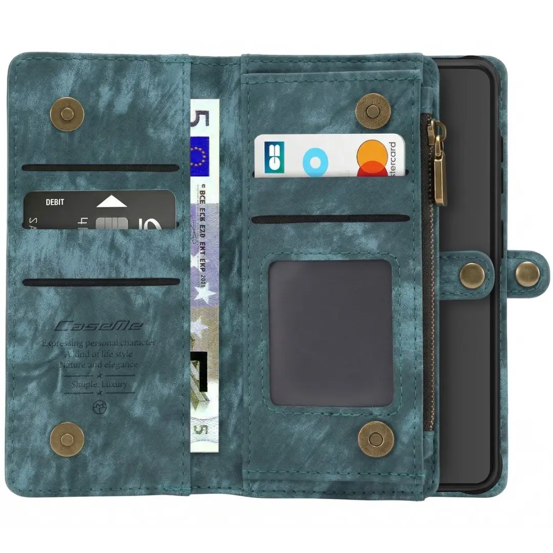 Caseme Folio-Kazval S26R 2-in-1 Hoes Portemonnee - Blauw