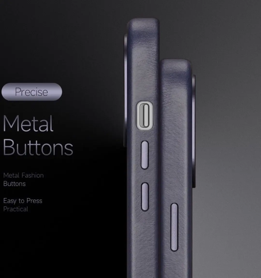 Dux Ducis Naples Series Hoesje iPhone 14 Pro Max - MagSafe - Donker Blauw