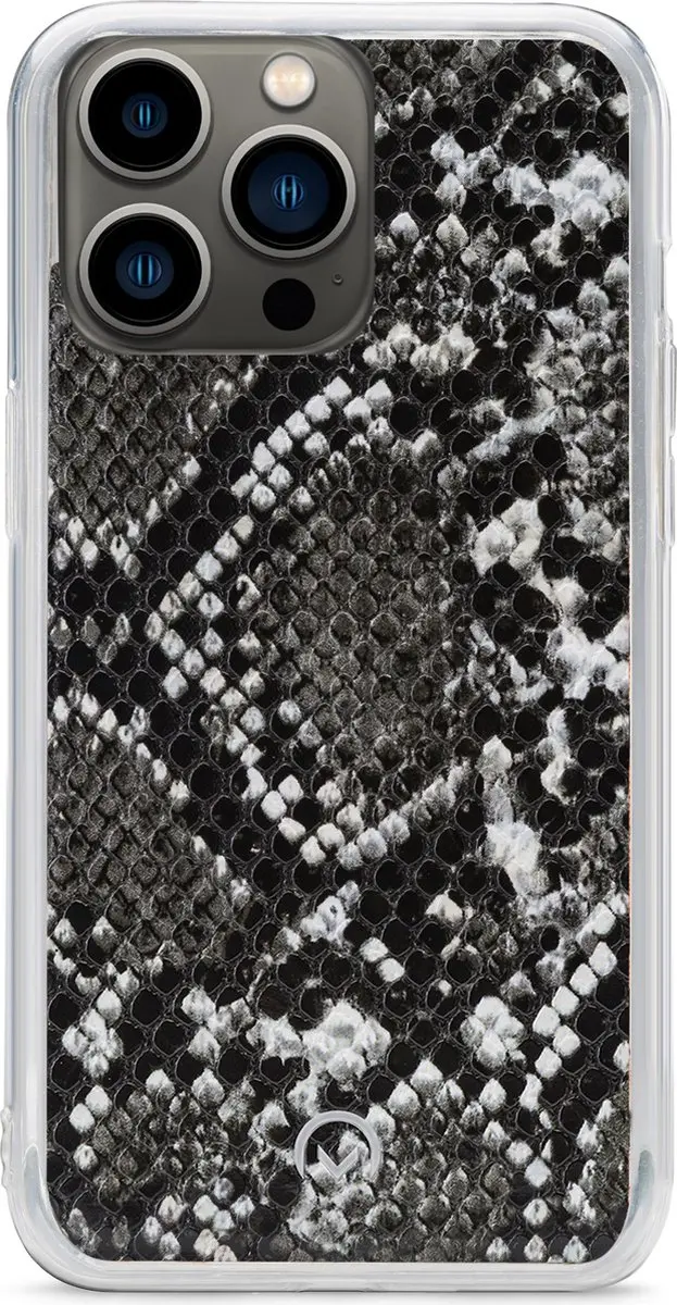 Mobilize iPhone 13 Pro Clutch Case - Slangenprint Zwart - 4 Pasjes - afbeelding 6 van 6