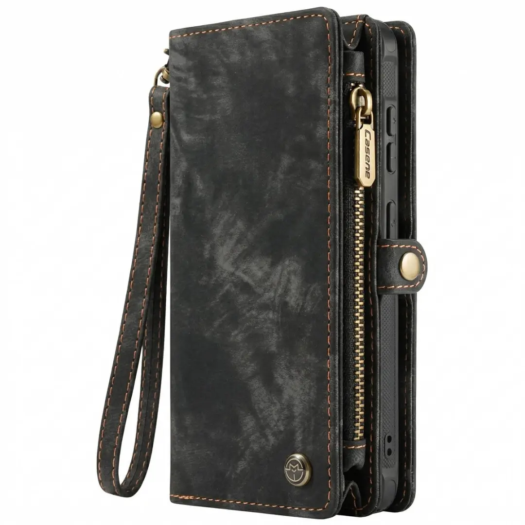 Caseme Folio-Kazval S26R 2-in-1 Hoes Portemonnee - Zwart