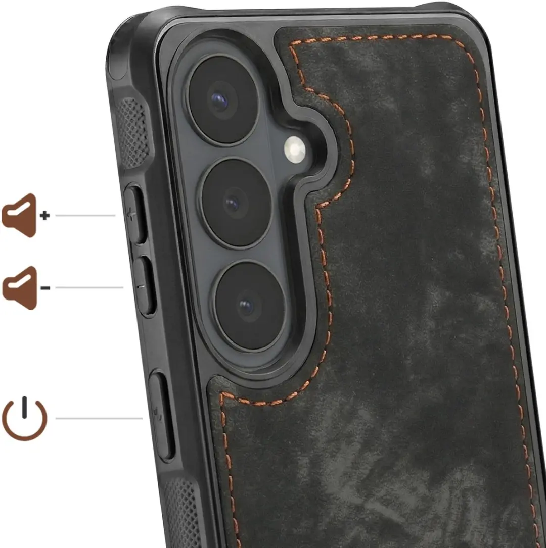 Caseme Folio-Kazval S26R 2-in-1 Hoes Portemonnee - Zwart