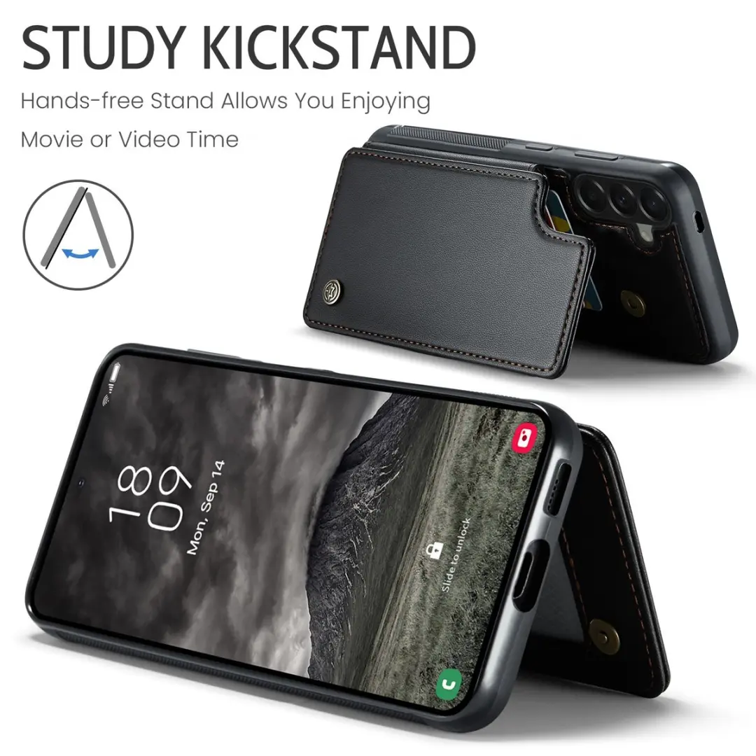 Caseme C22 Hoesje Samsung Galaxy A57 - Pasjeshouder 5 Stuks - Zwart