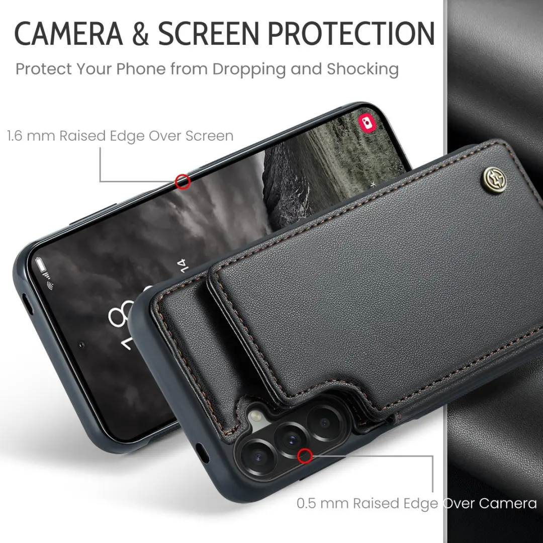 Caseme C22 Hoesje Samsung Galaxy A57 - Pasjeshouder 5 Stuks - Zwart - afbeelding 6 van 6