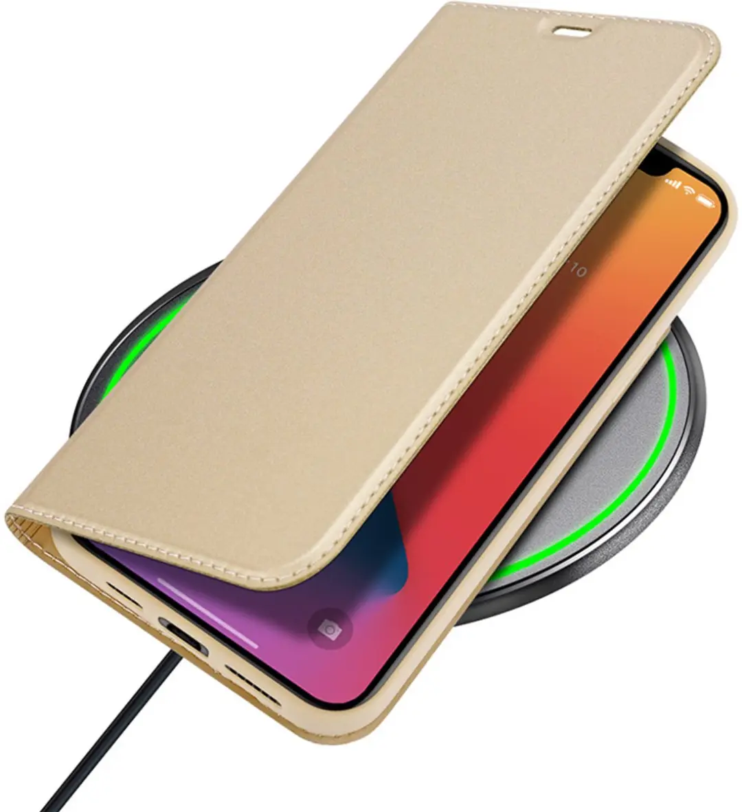 Dux Ducis Pro Serie Slim Wallet Hoes - iPhone 12 Pro Max - Goud