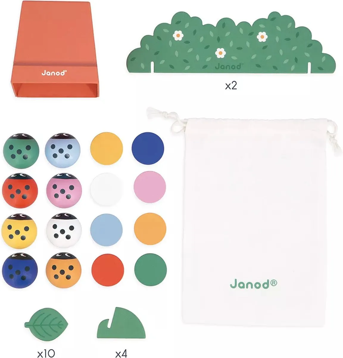 Janod Geheugenspel Lieveheersbeestjes 5079 - Multicolor