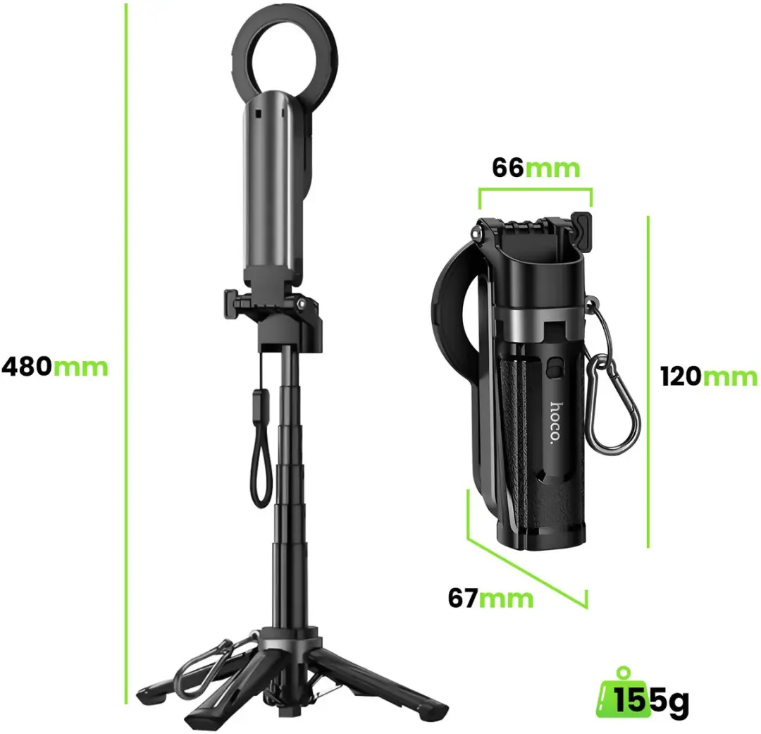 Hoco K27 Mini Opvouwbaar Statief - Zwart