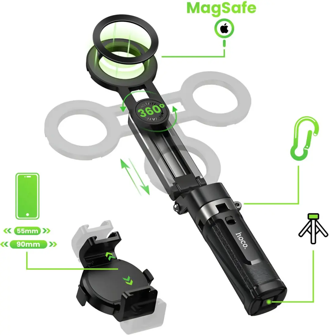 Hoco K27 Mini Opvouwbaar Statief - Zwart