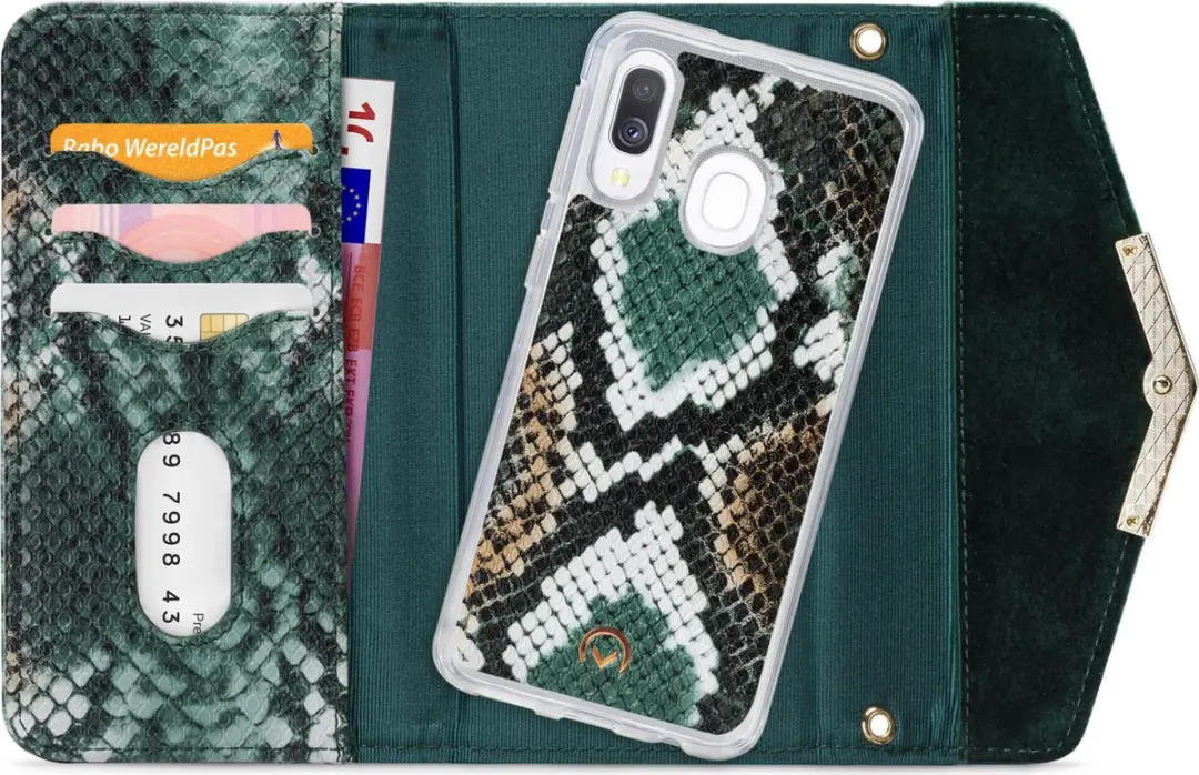Mobilize Velvet Clutch mpn-8718256909665 Hoesje - Samsung Galaxy A40 - 4 Stuks - Groen