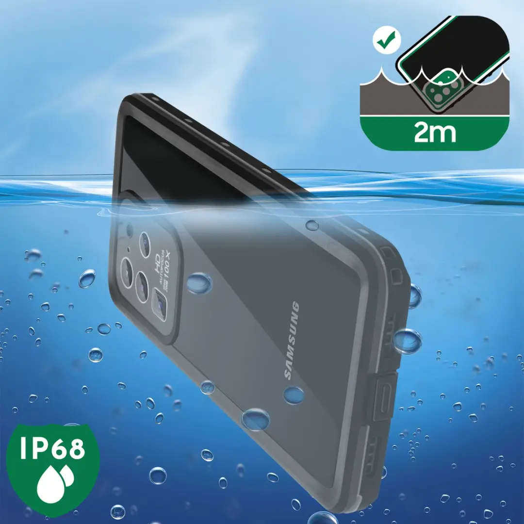Redpepper Hoesje Samsung Galaxy S20 Ultra BACK-REDP-S20U - Waterdicht Zwart