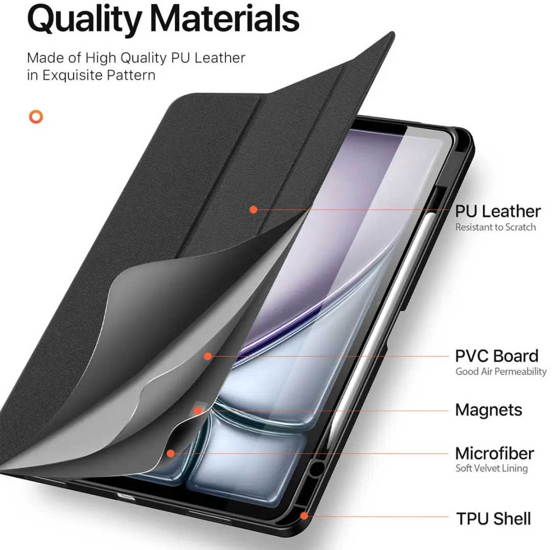 Dux Ducis Domo Book Case SH00075532 - iPad Air 13 (2024) Hoes - Zwart - afbeelding 6 van 6