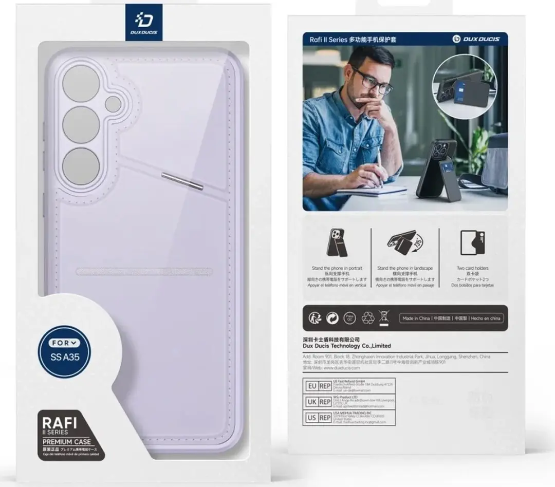 Dux Ducis Rafi Series Hoesje Samsung Galaxy A35 5G - Paars