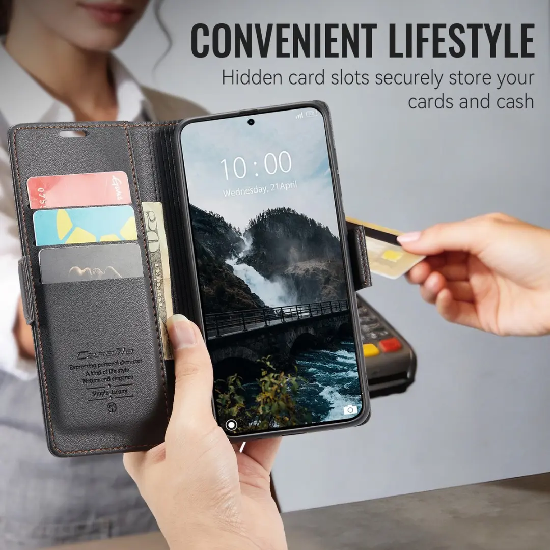 Caseme Wallet Case Xiaomi 17 Ultra - RFID Zwart