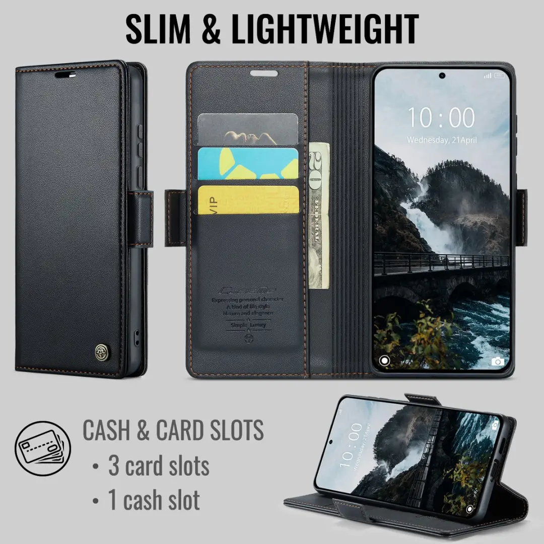 Caseme Wallet Case Xiaomi 17 Ultra - RFID Zwart