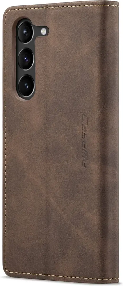 Caseme Bookcase Samsung Galaxy S23 Plus - 2 Stuks - Bruin