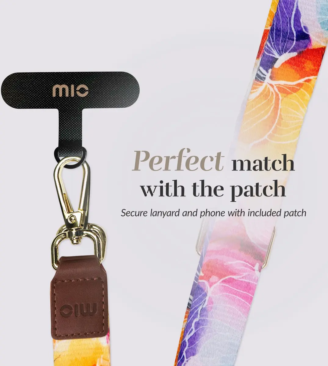 Mobilize Mio Nylon Universeel Telefoonkoord Verstelbaar - Flowers - Kleurrijk