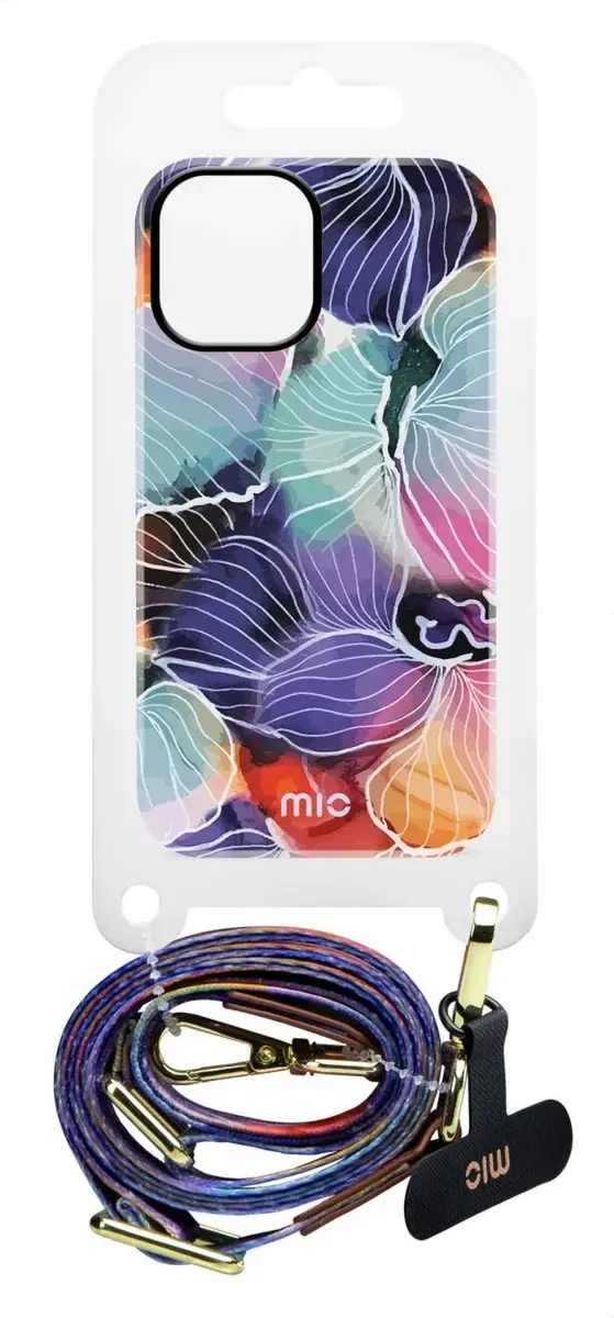 Mobilize Mio Nylon Universeel Telefoonkoord Verstelbaar - Flowers - Kleurrijk