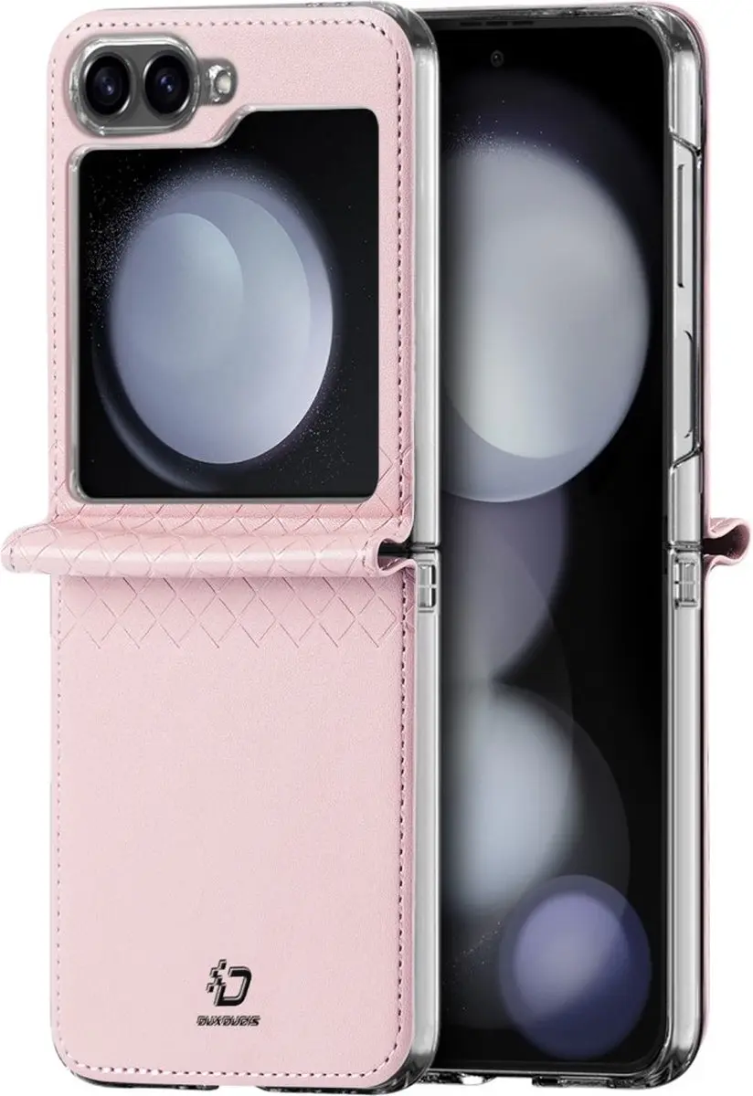 Dux Ducis Leren Hoes Samsung Galaxy Z Flip 7 FE - Roze