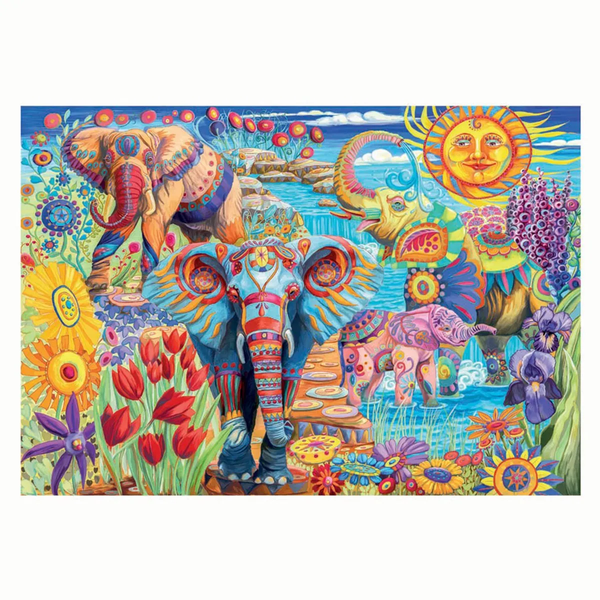 Clementoni Olifanten Carnaval Puzzel 500 Stuks - Multikleur - afbeelding 6 van 6