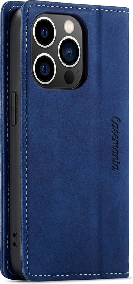 Caseme iPhone 14 Pro Max Bookcase Hoesje - Donkerblauw - afbeelding 6 van 6