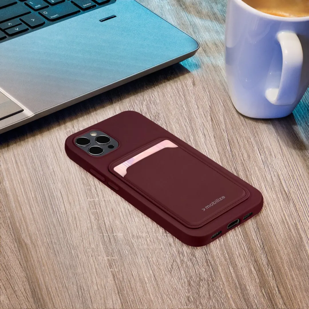 Mobilize Rubber Gelly Card Hoesje Samsung Galaxy S23 Plus - Bordeaux - MOB-GCCMBO-GALS23P5G