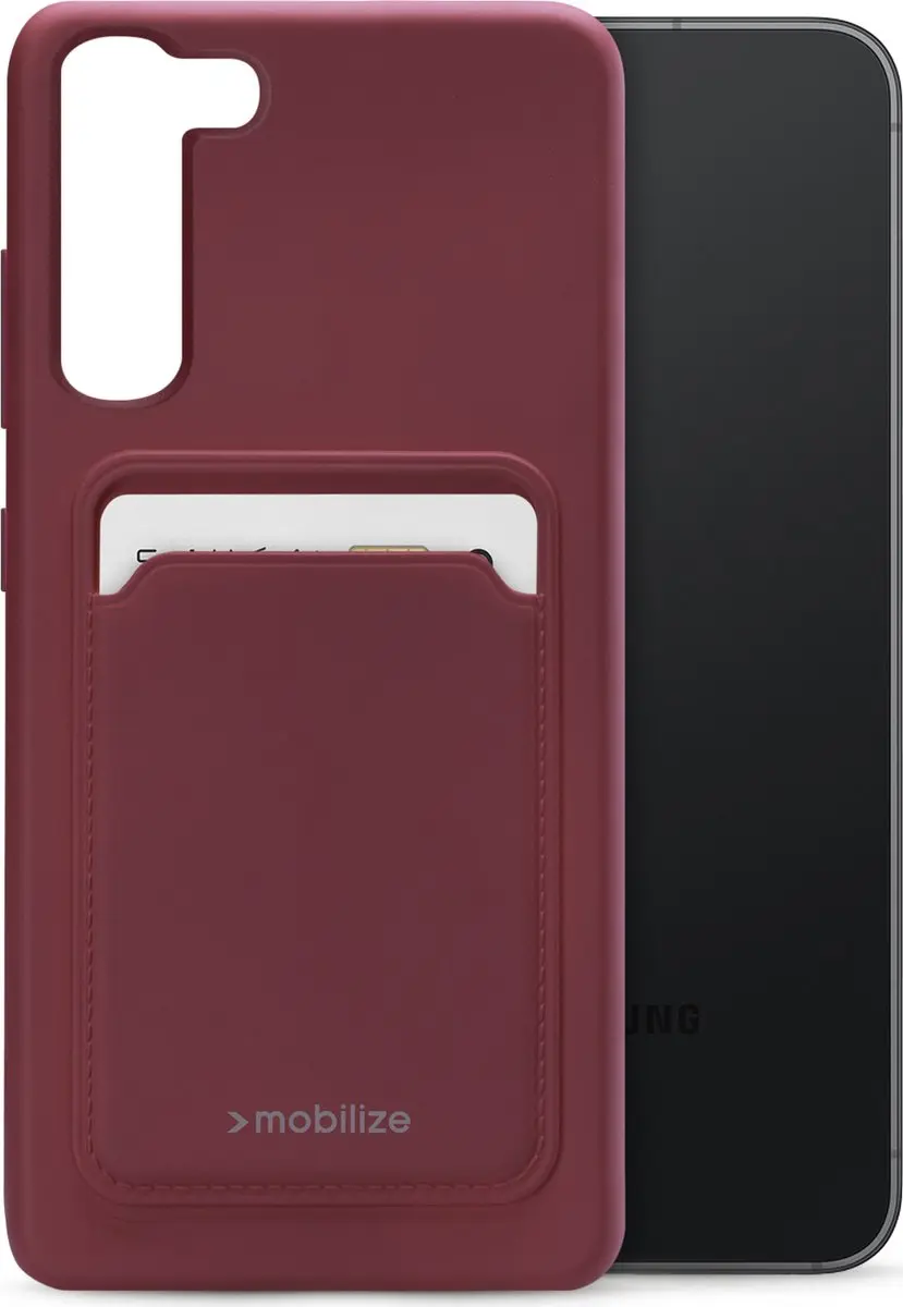 Mobilize Rubber Gelly Card Hoesje Samsung Galaxy S23 Plus - Bordeaux - MOB-GCCMBO-GALS23P5G