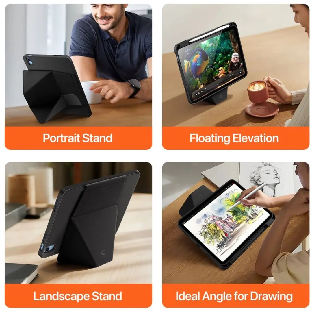 Dux Ducis Vers Hoes iPad 11 (2025) 10.9" - Book Case Zwart