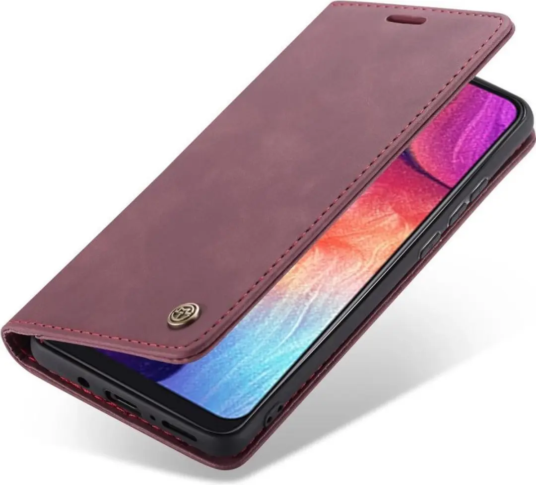 Caseme Book Case A505FN92593804 - Samsung Galaxy A50/A30s - 2 Pasjes - Bordeaux