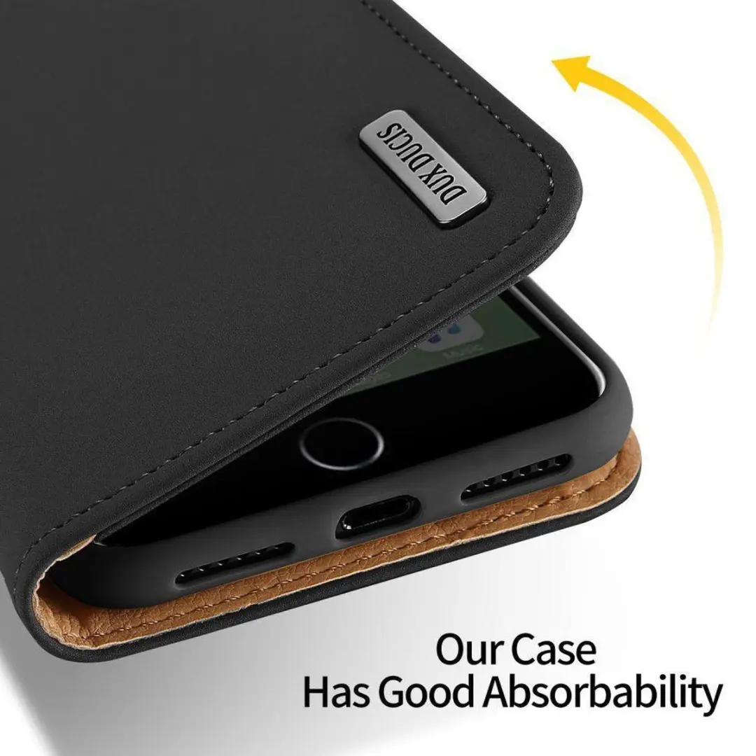 Dux Ducis Wish Book Case iPhone 7/8/SE 2020/2022 - 2 Stuks - Zwart - afbeelding 6 van 6