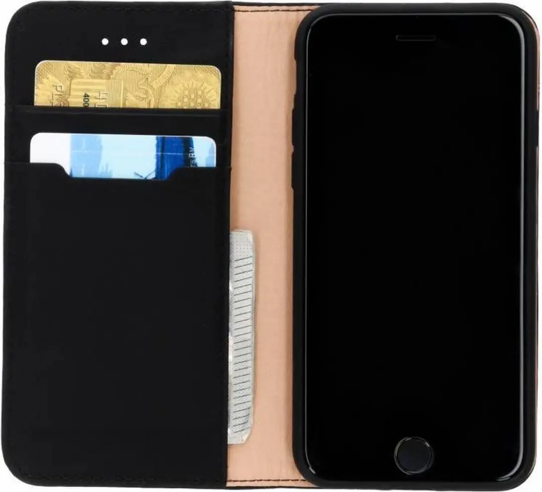 Dux Ducis Wish Book Case iPhone 7/8/SE 2020/2022 - 2 Stuks - Zwart