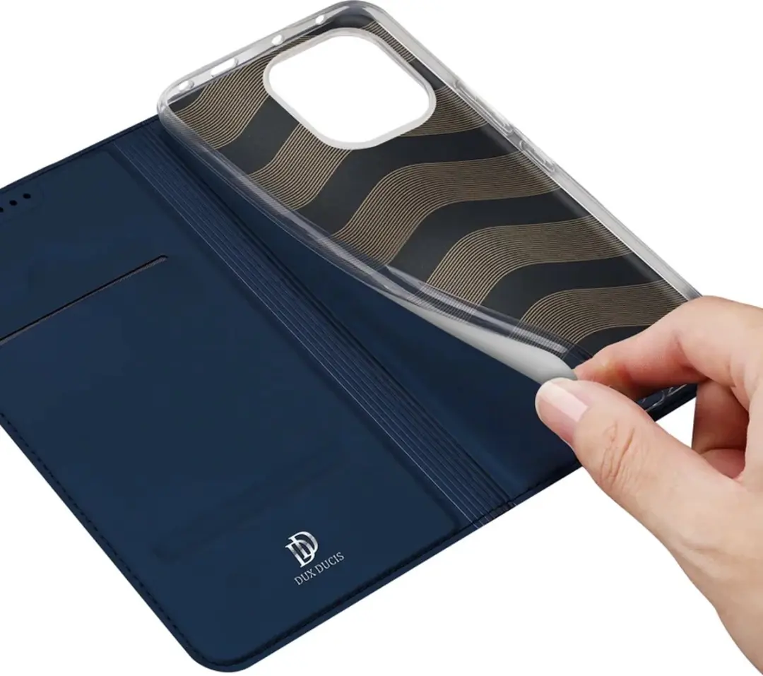 Dux Ducis Telefoonhoesje Xiaomi Redmi Note 14 5G - Book Case - Donkerblauw