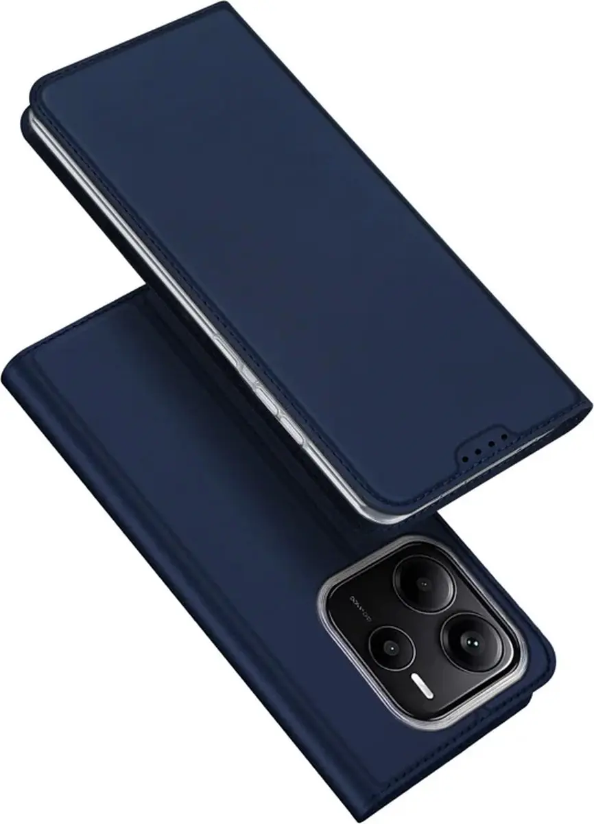 Dux Ducis Telefoonhoesje Xiaomi Redmi Note 14 5G - Book Case - Donkerblauw