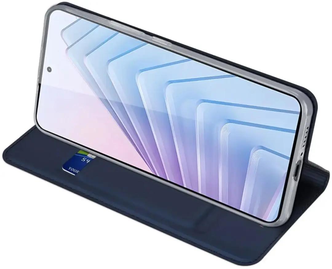 Dux Ducis Telefoonhoesje Xiaomi Redmi Note 14 5G - Book Case - Donkerblauw - afbeelding 6 van 6
