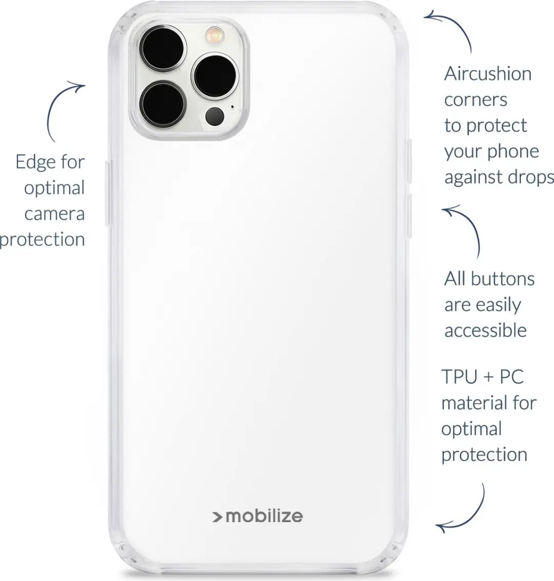 Mobilize Naked Protection MOB-NPCC-IPH16PLUS iPhone 16 Plus Hoesje - Transparant