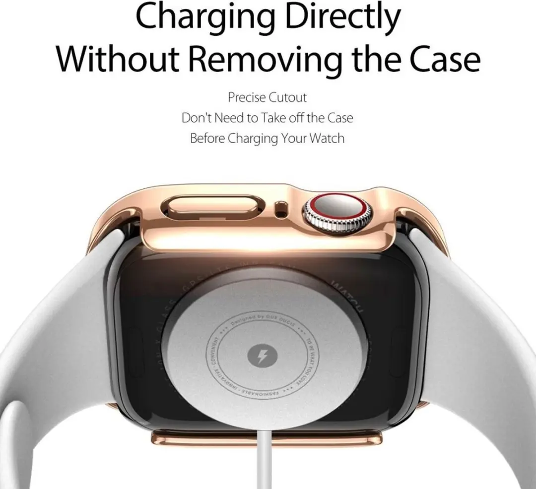 Dux Ducis Hamo Hoesje Apple Watch 7/8/9 45mm - Roze Goud