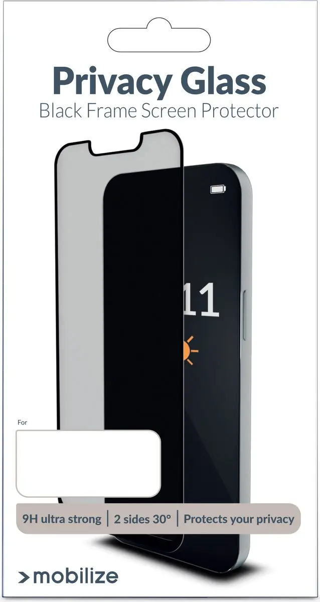 Mobilize iPhone 15 Plus Screenprotector Privacy - Zwart